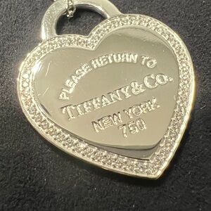 Tiffany & Co. Silver Heart Charm with Sparkling Accents